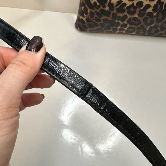 Coach Leopard Print Crossbody Bag - Black and Purple - Picture 9 of 10